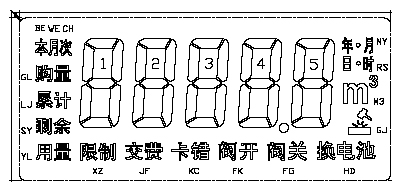 大口径IC卡智能水表液晶显示说明